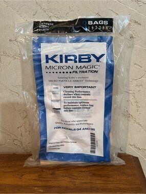 3 KIRBY Genuine Micron Magic Vacuum Bags 197294 for Models G4 & G5  NEW